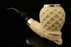 srv Premium - Deep Lattice Eagle - Block Meerschaum Pipe  with case 13605