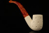 Lattice Billiard Hand Carved Block Meerschaum Pipe with fitted case 13613