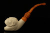 Bulldog Block Meerschaum Pipe with custom case 13654