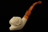 Bulldog Block Meerschaum Pipe with custom case 13654