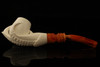 Eagle's Claw Block Meerschaum Pipe with custom case 13671