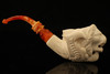 Lion in Claw Meerschaum Pipe by I. Baglan with custom case 13674