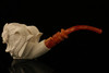 Owl in Claw Meerschaum Pipe by I. Baglan with custom case 10301r