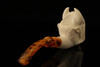 Buffalo Block Meerschaum Pipe with custom case 13718