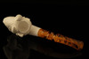 Buffalo Block Meerschaum Pipe with custom case 13718