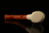French Soldier Block Meerschaum Pipe with custom case 13722