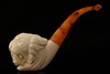 Saber Tooth Tiger Block Meerschaum Pipe with custom case 13761