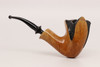 Nording - Spiral Natural Partially Rusticated Briar Smoking Pipe with pouch B1655