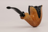 Nording - Spiral Natural Partially Rusticated Briar Smoking Pipe with pouch B1655