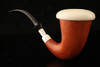 Calabash Meerschaum Pipe XL - Mahogany Wood with custom pocket case 13884