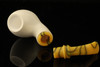 srv Premium - RC - Apple Reverse Calabash - Meerschaum Pipe pocket case 13860