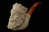 King Block Meerschaum Pipe by I. Baglan with custom case 13877