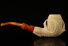 Carved Deluxe Eagle's Claw Block Meerschaum Pipe with custom case 13925