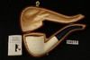 Lattice Dublin Block Meerschaum Pipe Carved by Tekin with custom case 14015