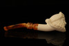 Pirate Block Meerschaum Pipe with custom case 13624r