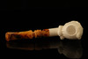 Pirate Block Meerschaum Pipe with custom case 13624r