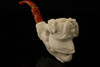 Bulldog in Claw Block Meerschaum Pipe with custom case 14043