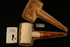 Masonic Hammer Freemasonry Block Meerschaum Pipe with custom case 10175r