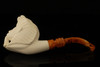 King Tut Block Meerschaum Pipe with fitted case 14102