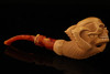 Skull in Claw Block Meerschaum Pipe with fitted case 14093