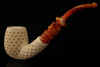 Deep Lattice Block Meerschaum Pipe by I. Baglan with fitted case 14118