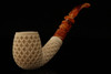 Deep Lattice Block Meerschaum Pipe by I. Baglan with fitted case 14118