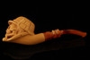 Sherlock Skull Block Meerschaum Pipe with fitted case 14143