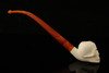 Skull Churchwarden Block Meerschaum Pipe with fitted case 14180
