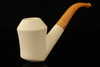 Chimney Block Meerschaum Pipe Carved by Tekin with fitted case 14176