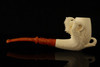 Eagle's Claw Block Meerschaum Pipe with custom case 14224