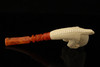 Eagle's Claw Block Meerschaum Pipe with custom case 14224