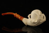 Skull in Claw Block Meerschaum Pipe with fitted case 14151