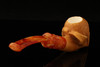 Pirate Skull Block Meerschaum Pipe with fitted case 14255