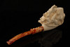 Horse Herd Hand Carved Block Meerschaum Pipe with custom case 14286