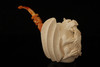 Giant Dragon Hand Carved Block Meerschaum Pipe with fitted case 14288