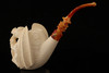 Giant Dragon Hand Carved Block Meerschaum Pipe with fitted case 14288