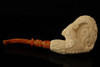 USN US Navy Emblem in Claw Block Meerschaum Pipe with fitted case 14298