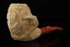 USN US Navy Emblem in Claw Block Meerschaum Pipe with fitted case 14298
