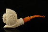 Autograph Series Skull Carved Block Meerschaum Pipe with fitted case 14300