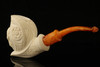 Autograph Series Skull Carved Block Meerschaum Pipe with fitted case 14300