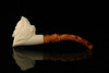 Grim Reaper Hand Carved Block Meerschaum Pipe with pouch M1103