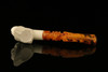 Grim Reaper Hand Carved Block Meerschaum Pipe with pouch M1103