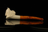 Grim Reaper Hand Carved Block Meerschaum Pipe with pouch M1104