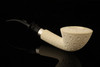 Lattice Dublin Block Meerschaum Pipe Carved by Tekin with fitted case 14346