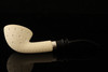 Lattice Dublin Block Meerschaum Pipe Carved by Tekin with fitted case 14346