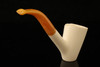 Cherrywood Block Meerschaum Pipe Carved by Tekin with custom case 14341