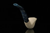 Rusticated Cobra Hand Carved Block Meerschaum Pipe with pouch M1109