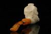 Bacchus Hand Carved Block Meerschaum Pipe with pouch M1122