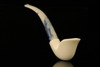 Cobra Hand Carved Block Meerschaum Pipe with pouch M1187