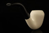 srv Premium - Pear - Block Meerschaum Pipe with custom case 14448